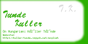 tunde kuller business card